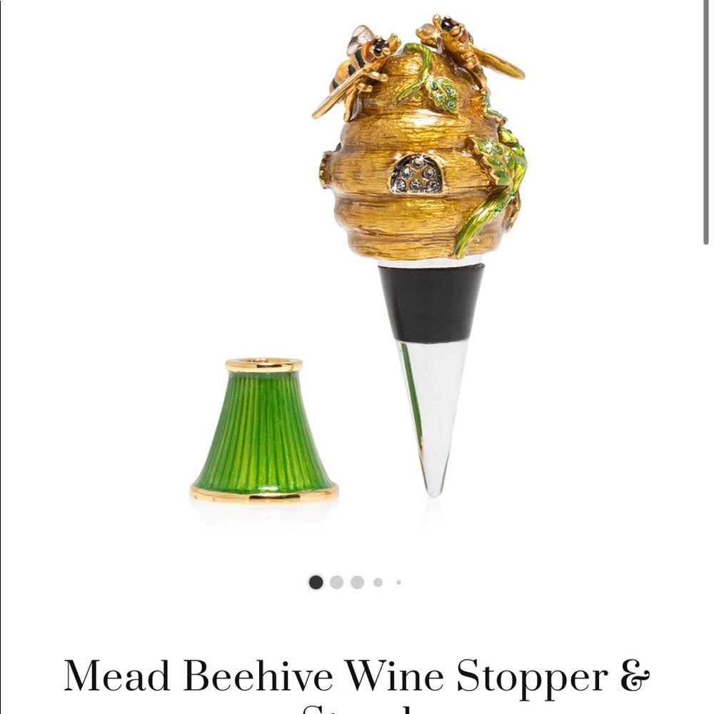 Jay Strongwater Bee Wine Stopper NIB